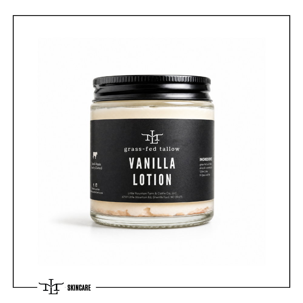 Grass-Fed Vanilla Tallow Body Lotion (4oz)